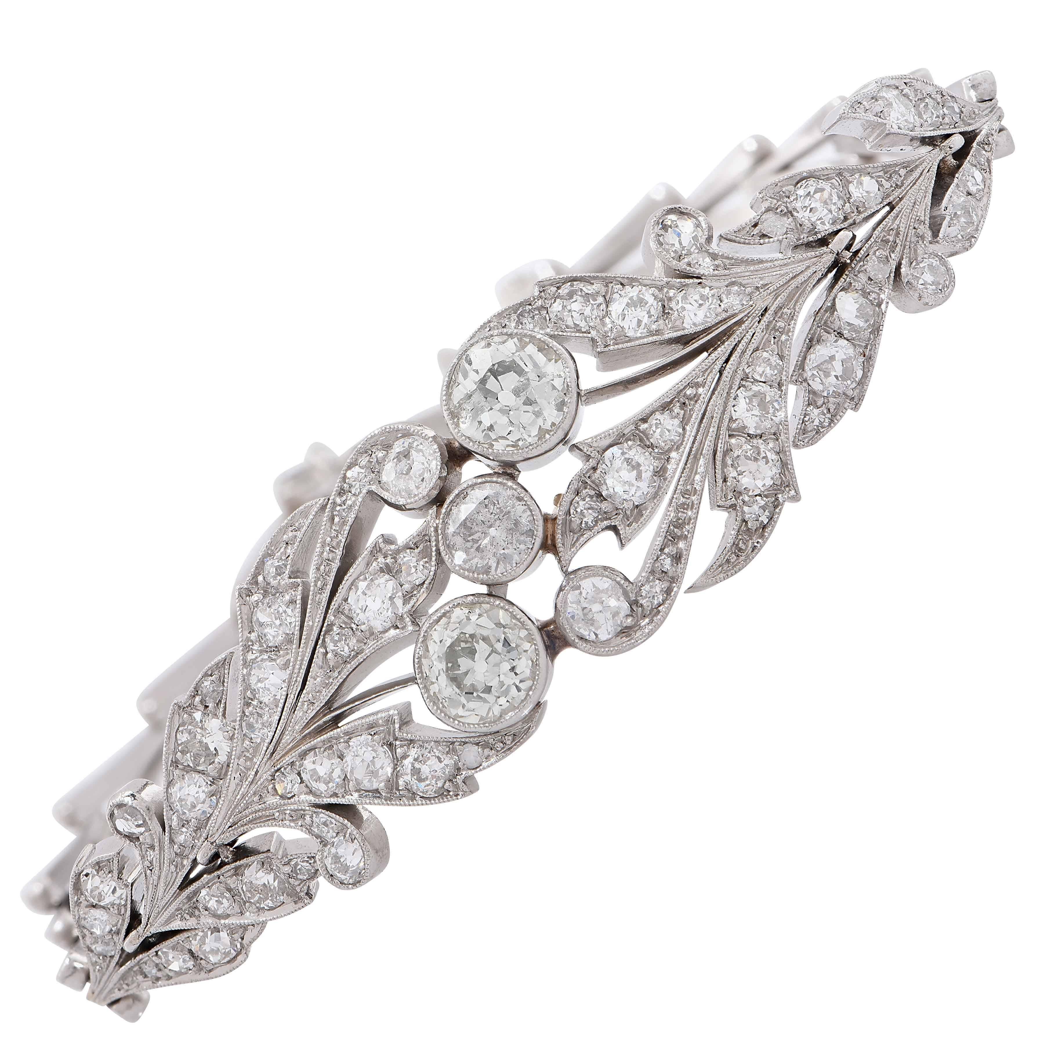 Garland Style Diamond Palladium Bracelet