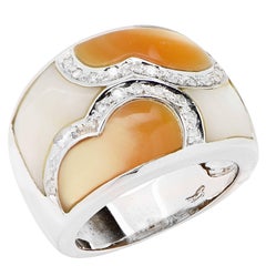 Enamel and Diamond Ring