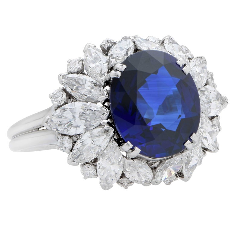 Harry Winston 5.78 Carat Natural Sapphire and Diamond ...