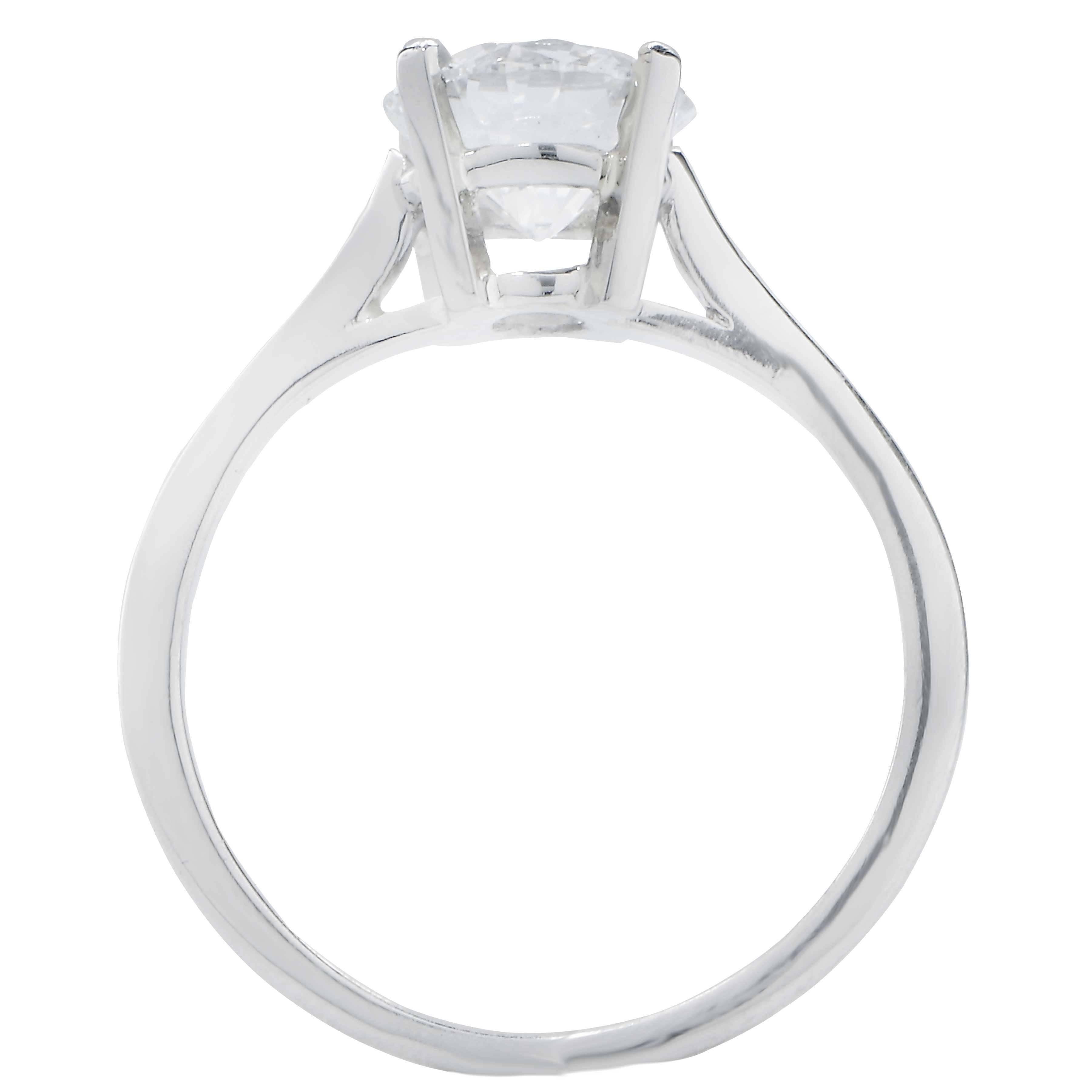 Modern Cartier GIA Certified 1.60 Carat Round Diamond Engagement Ring