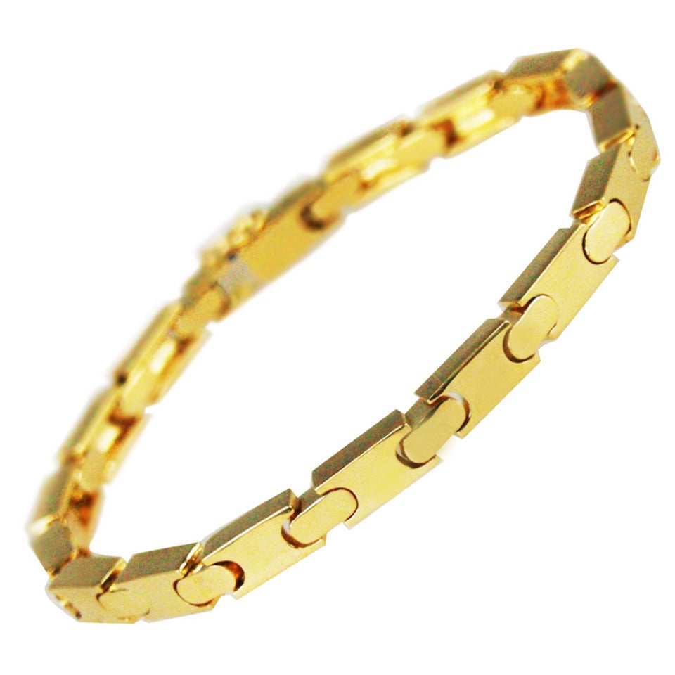 Men's Gold Bracelet For Sale at 1stdibs