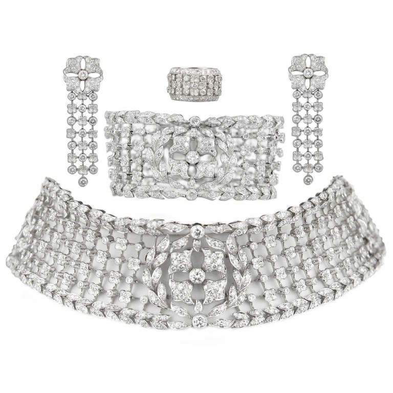 Cartier Paris Important Marquise Diamond Parure at 1stDibs | parure cartier,  cartier parure, parure paris