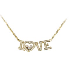 Chopard Happy Diamonds LOVE Necklace With Chain