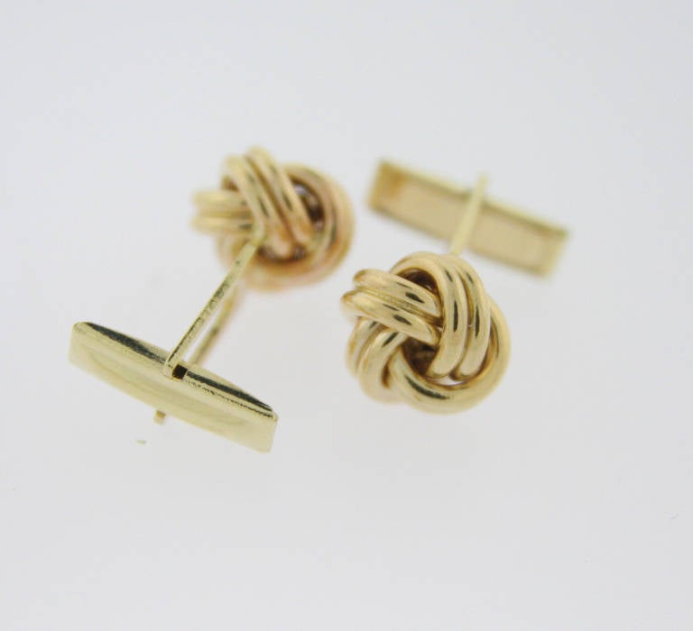 Gold knot cufflinks