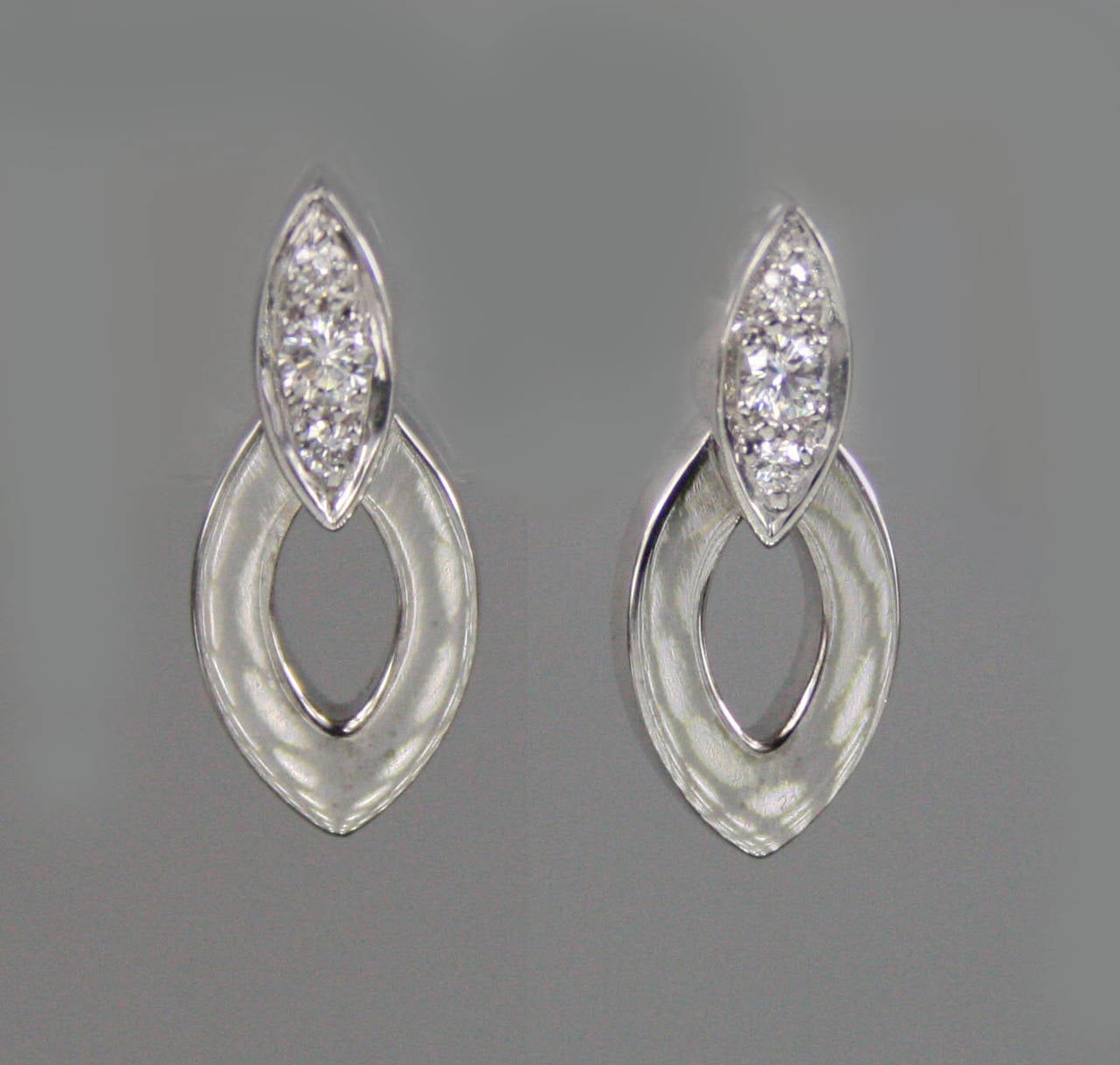 Cartier Diadea Diamond Gold Earrings For Sale at 1stdibs