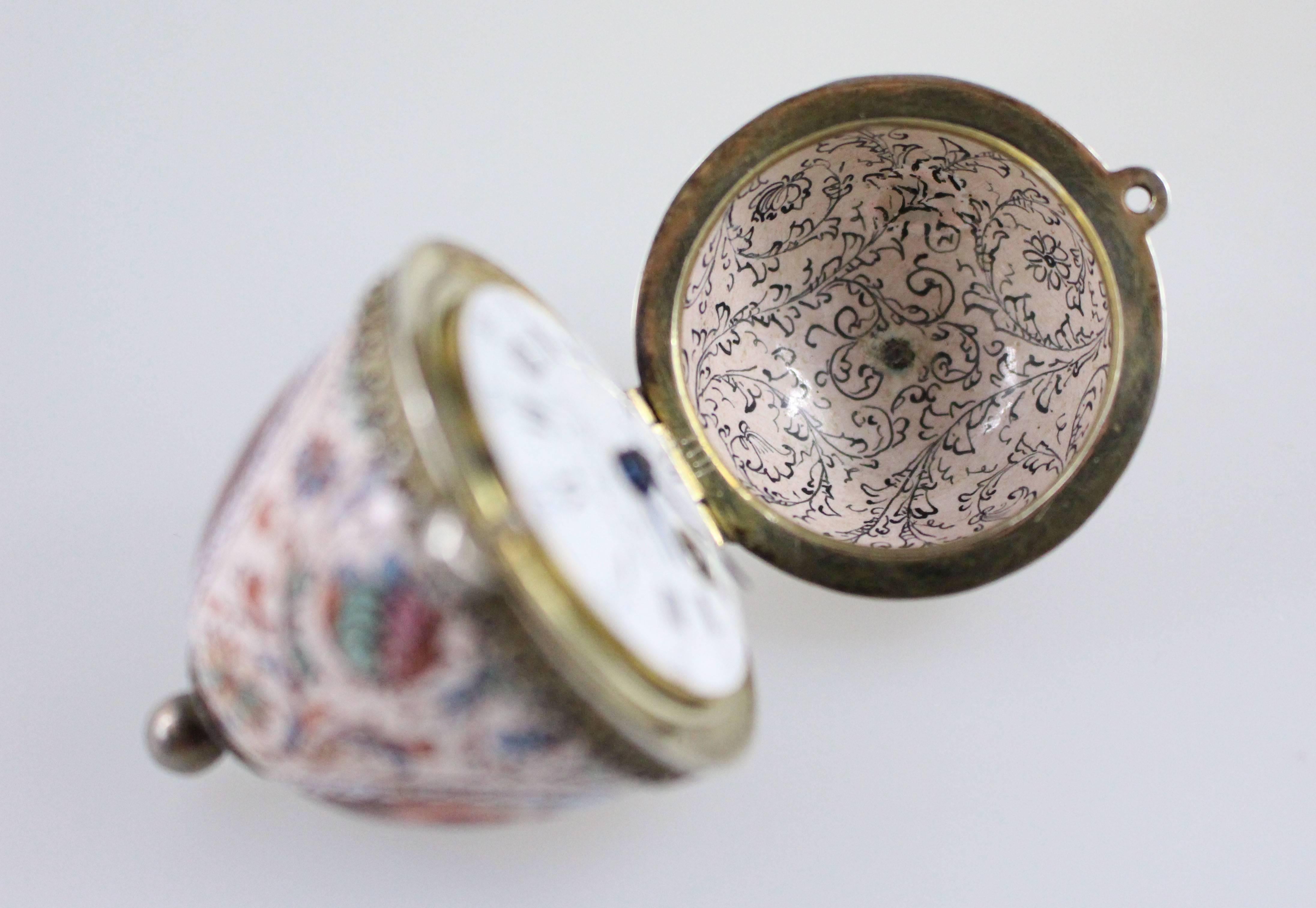 Lepine Paris: Sehr seltene emaillierte Kunstobjekt-Uhr für Damen oder Herren im Angebot