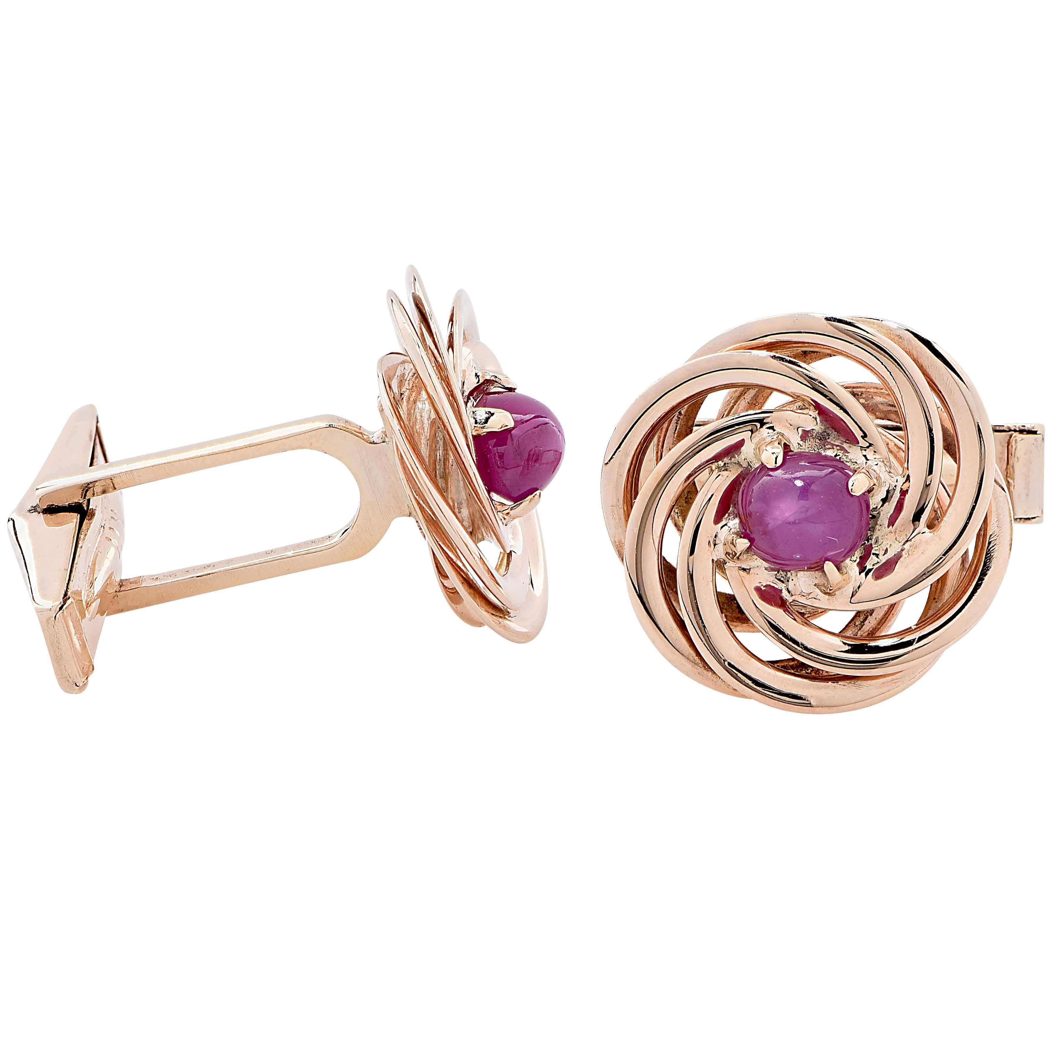 pink star sapphire earrings