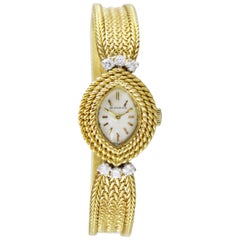 Lady's Yellow Gold Diamond Movado Movement Wristwatch