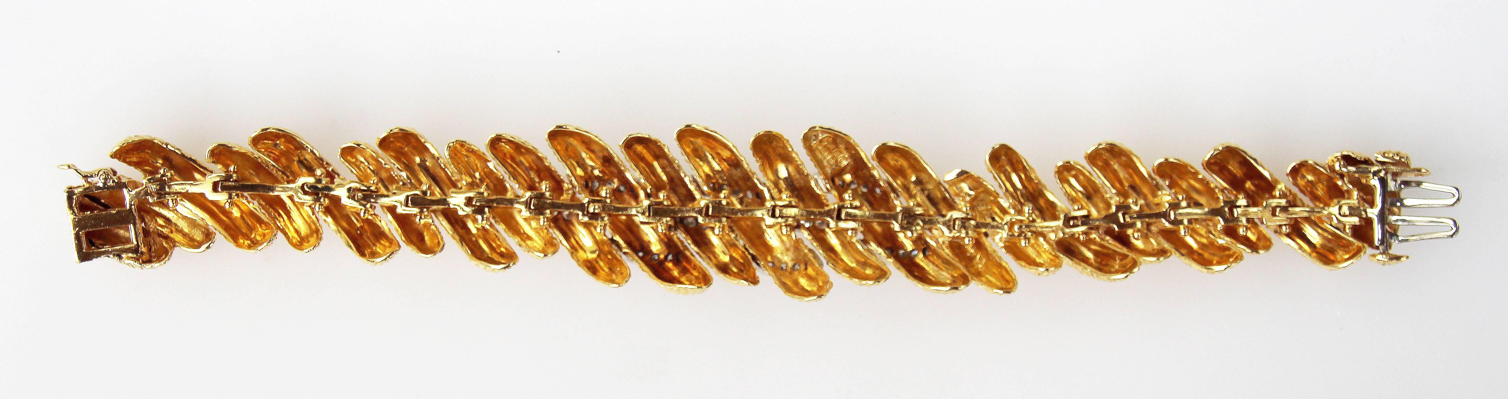 1970s David Webb Diamond Gold Bracelet 1