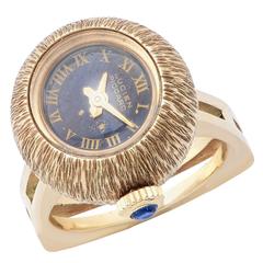 Lucien Picard Ladies Yellow Gold Manual Wind Ring Watch