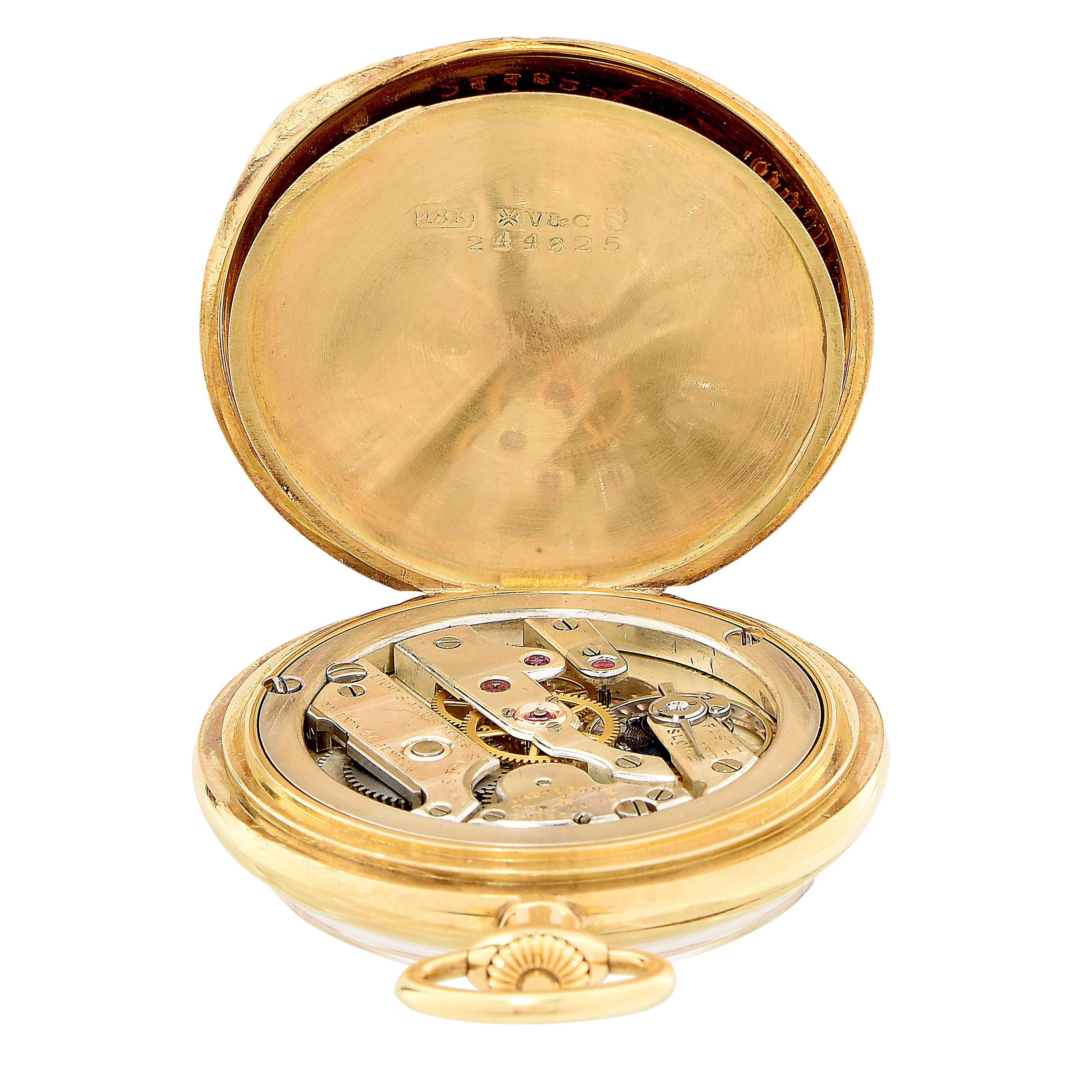Vacheron & Constantin Yellow Gold Open Face Pocket Watch circa 1900 In Excellent Condition In Bay Harbor Islands, FL