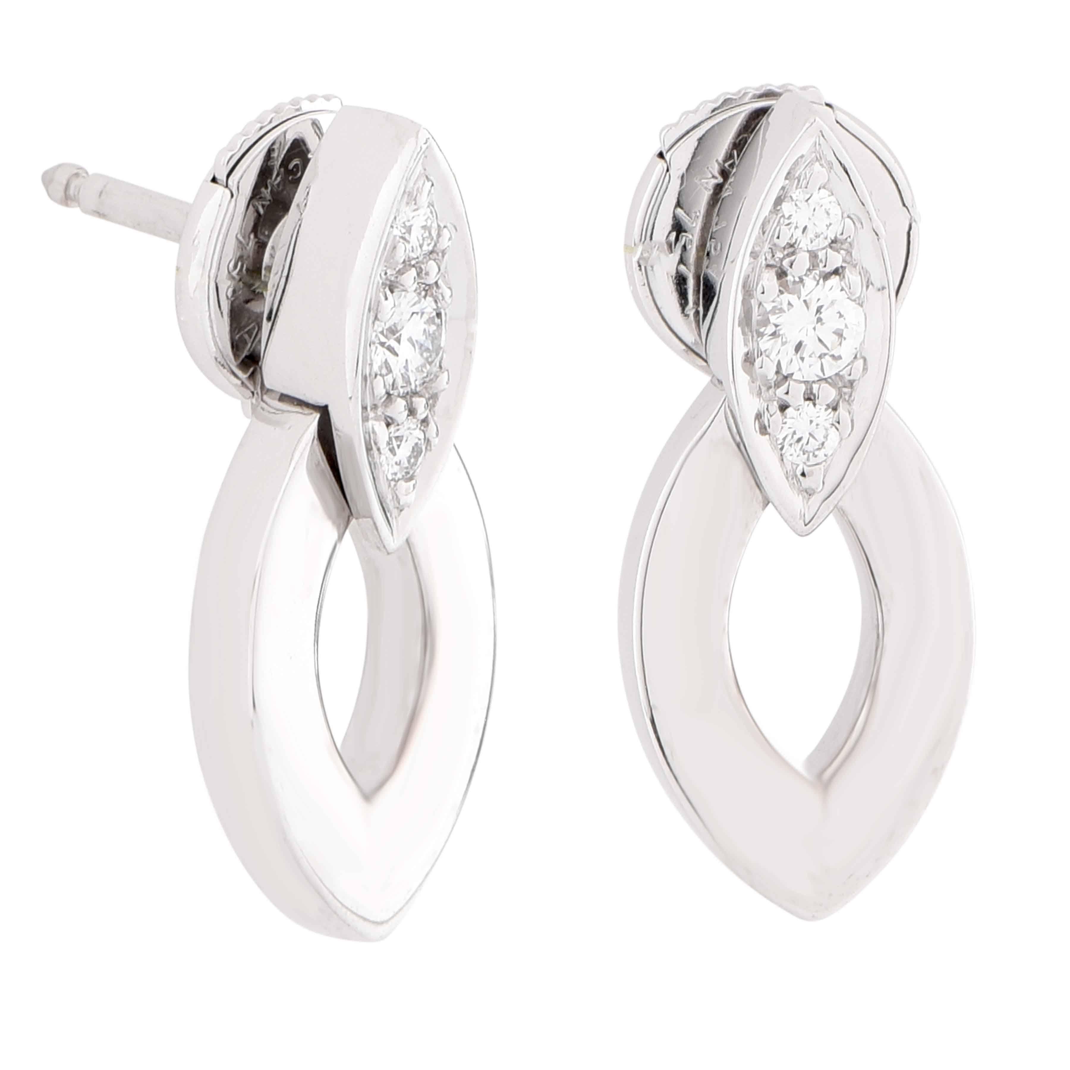 Women's Cartier Diadea Diamond Gold Earrings For Sale
