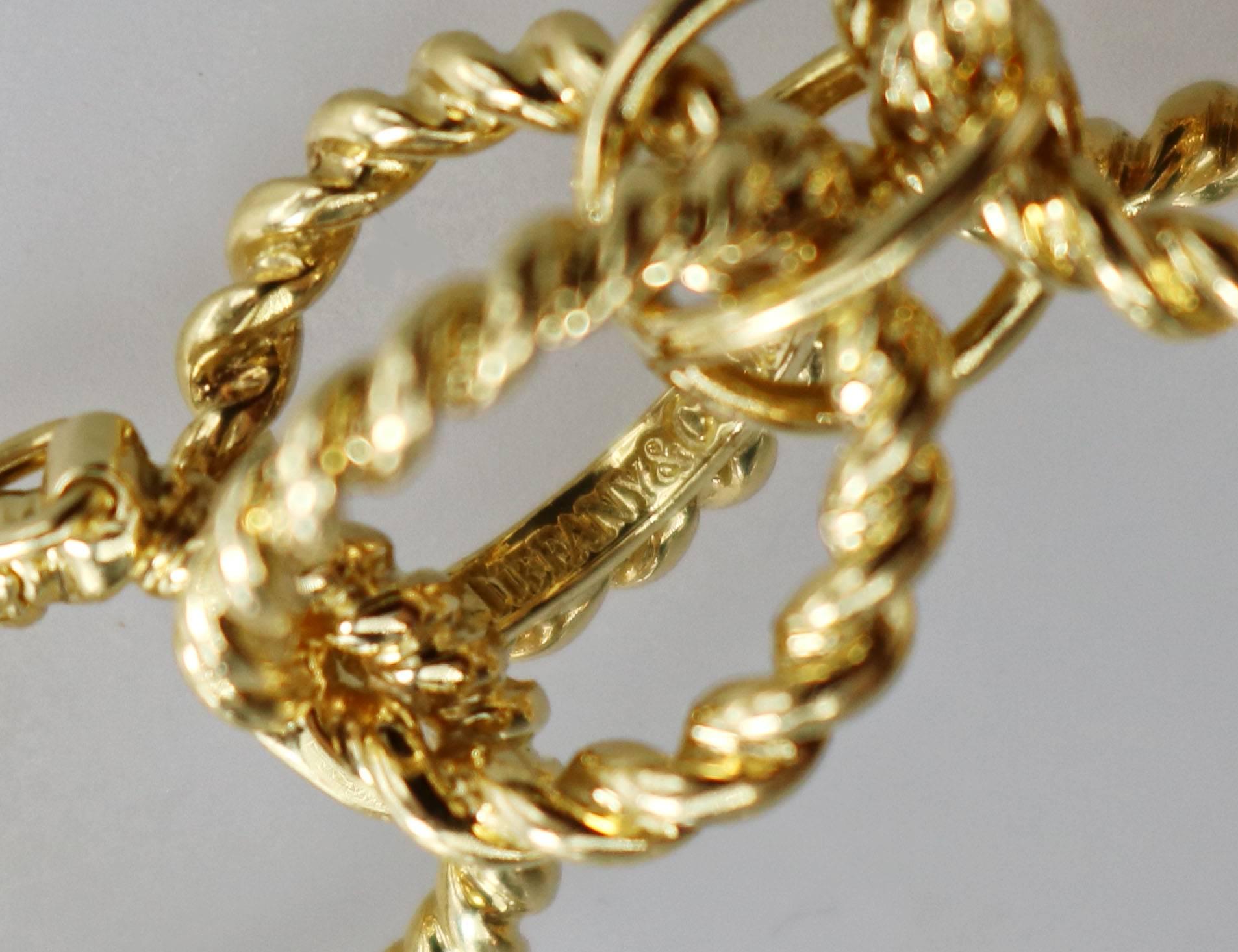 Tiffany & Co. Schlumberger Gold Circle Rope Bracelet  In Excellent Condition In Bay Harbor Islands, FL