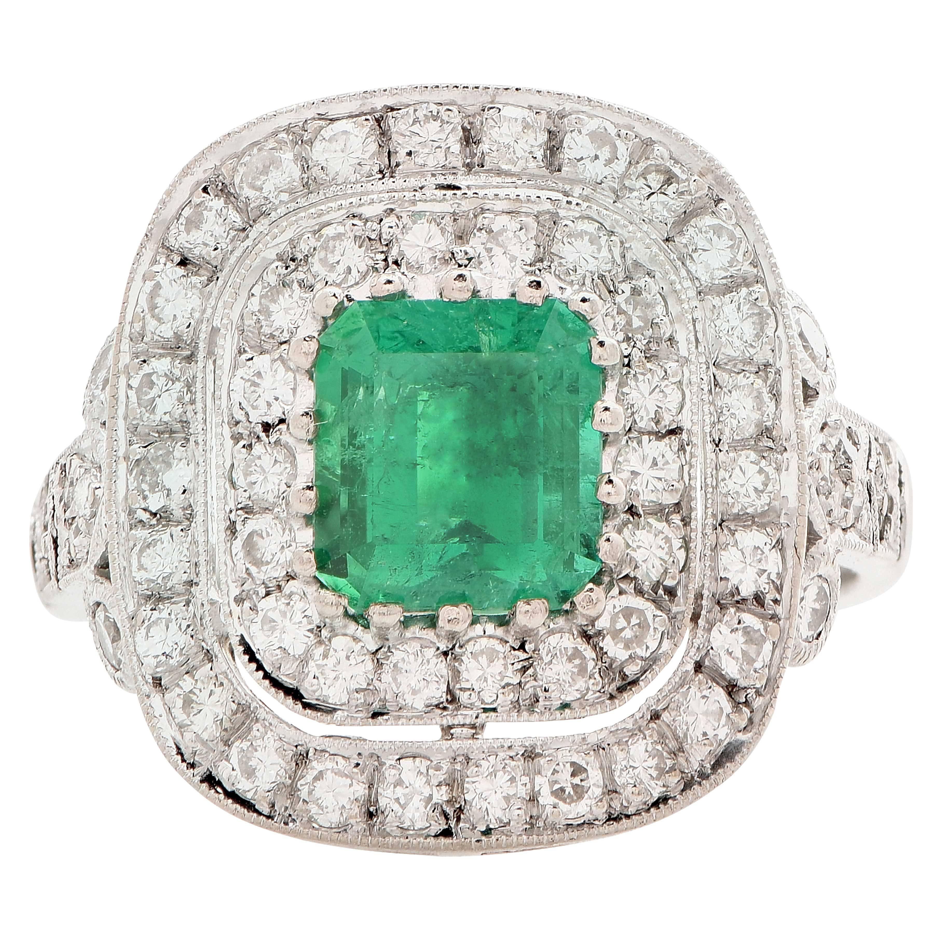 1.5 carat emerald ring