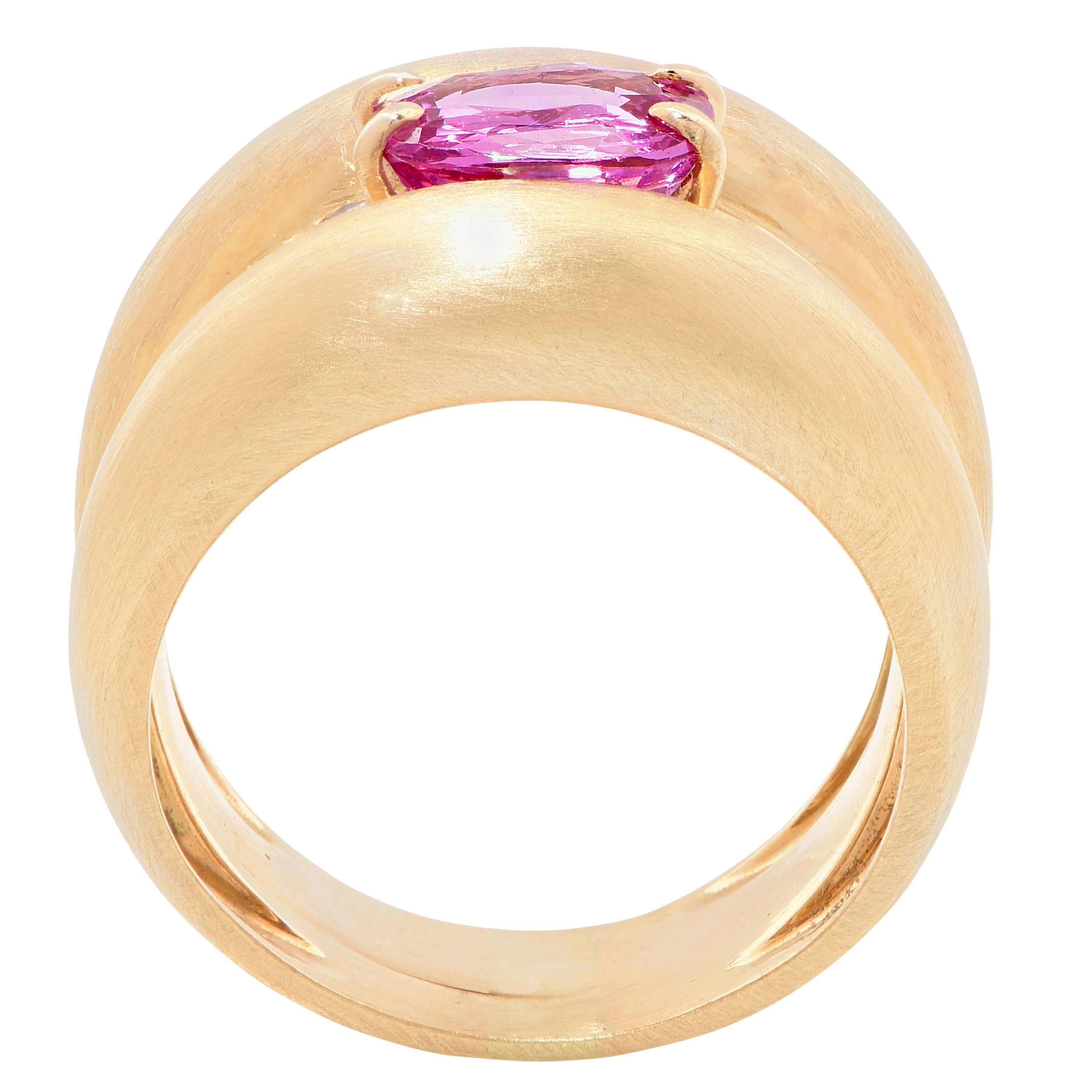 Women's Pink Sapphire and Diamond Ring