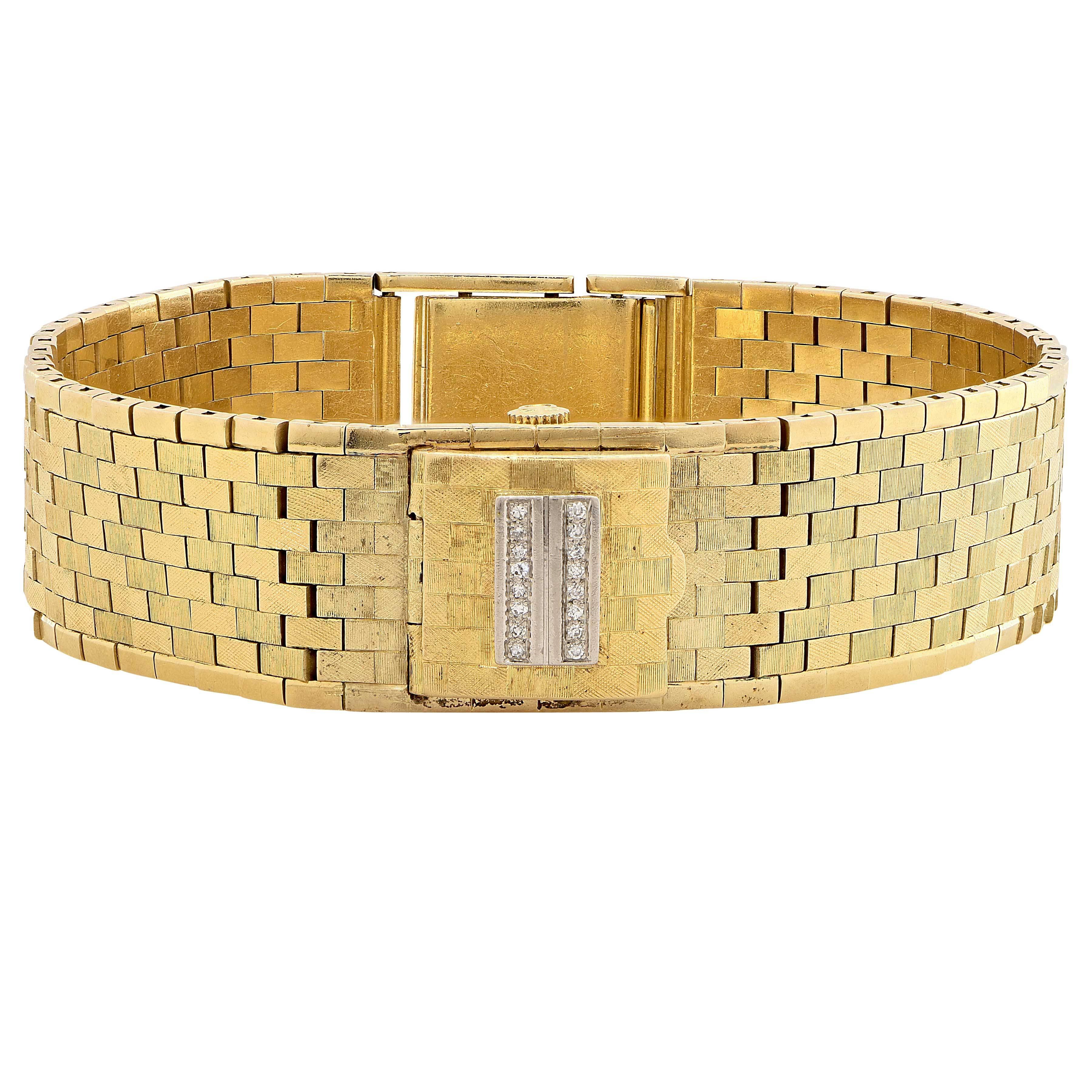 Women's Rolex Ladies Yellow Gold Diamond Mystery Wristwatch