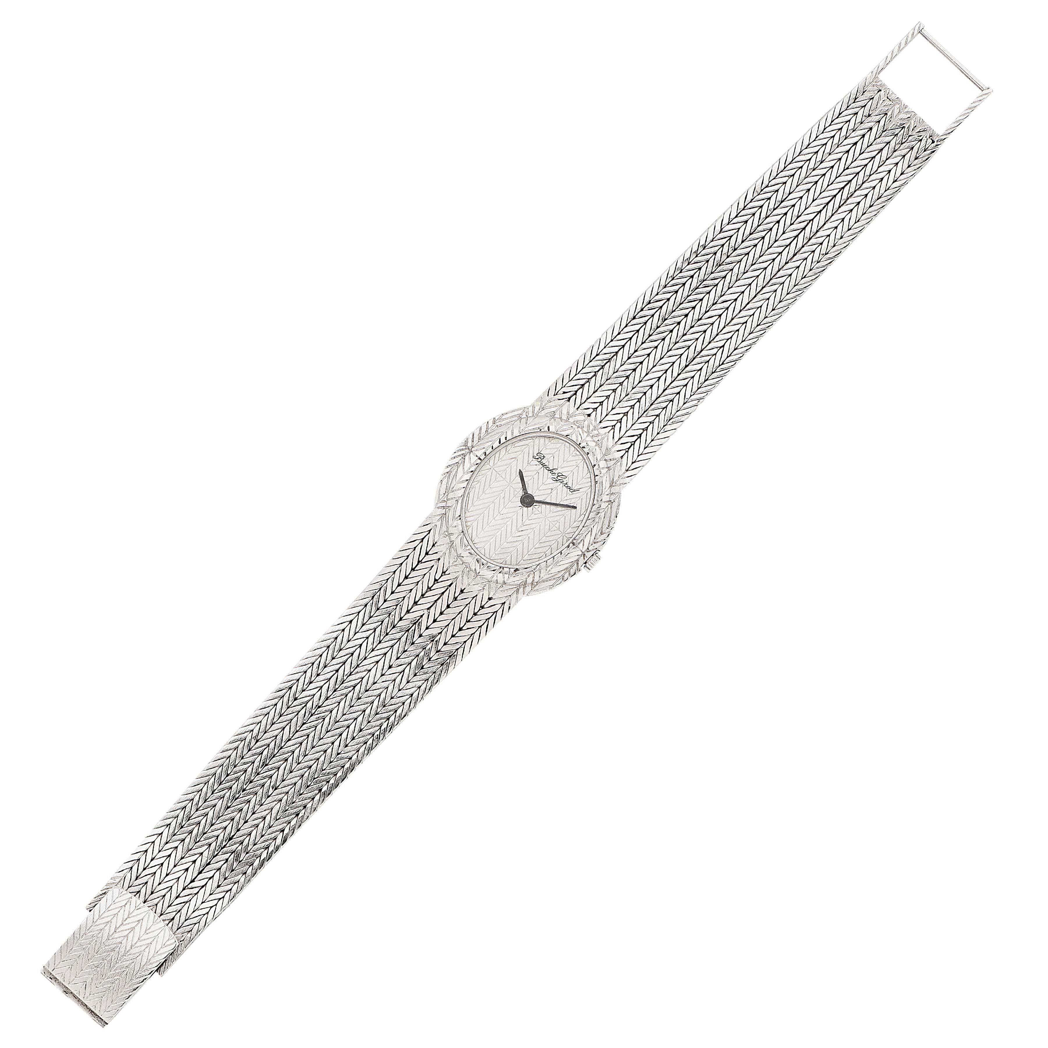 Bueche Girod Ladies White Gold Wristwatch In Excellent Condition For Sale In Bay Harbor Islands, FL