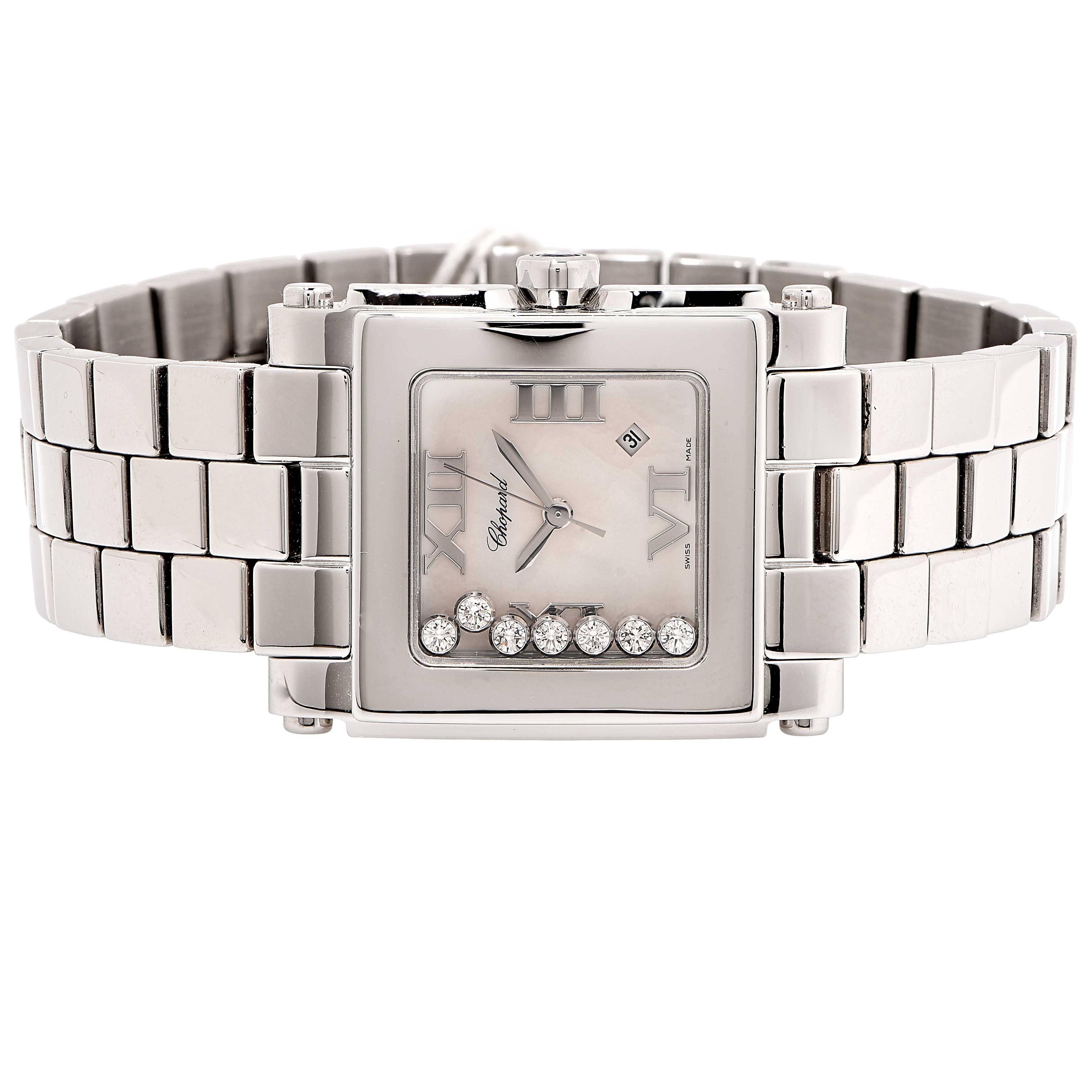 Orologio da polso Chopard Donna in acciaio inossidabile Happy Sport Medium al quarzo In condizioni Nuovo in vendita a Bay Harbor Islands, FL