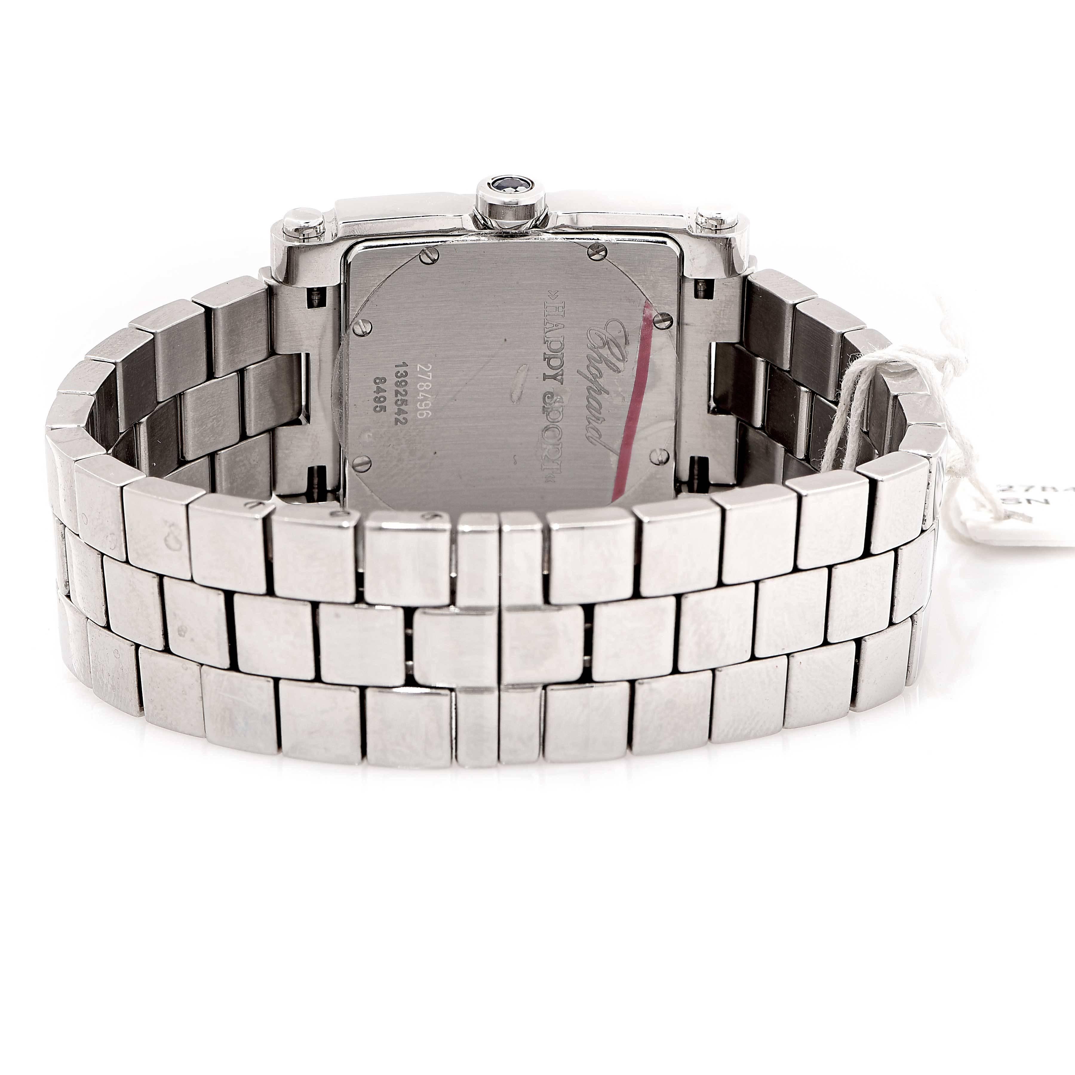 Orologio da polso Chopard Donna in acciaio inossidabile Happy Sport Medium al quarzo in vendita 1