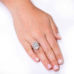 1.25 Carat Diamond White Gold Flower Cocktail Ring