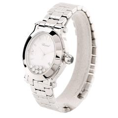 Damen-Edelstahl Happy Sport Oval Quarz-Armbanduhr von Chopard