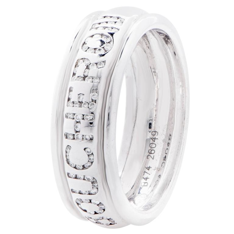 Boucheron Diamond White Gold Wedding Band Ring For At 1stdibs Boucheron Diamond White Gold Wedding Band Ring In Excellent Condition For C Gables