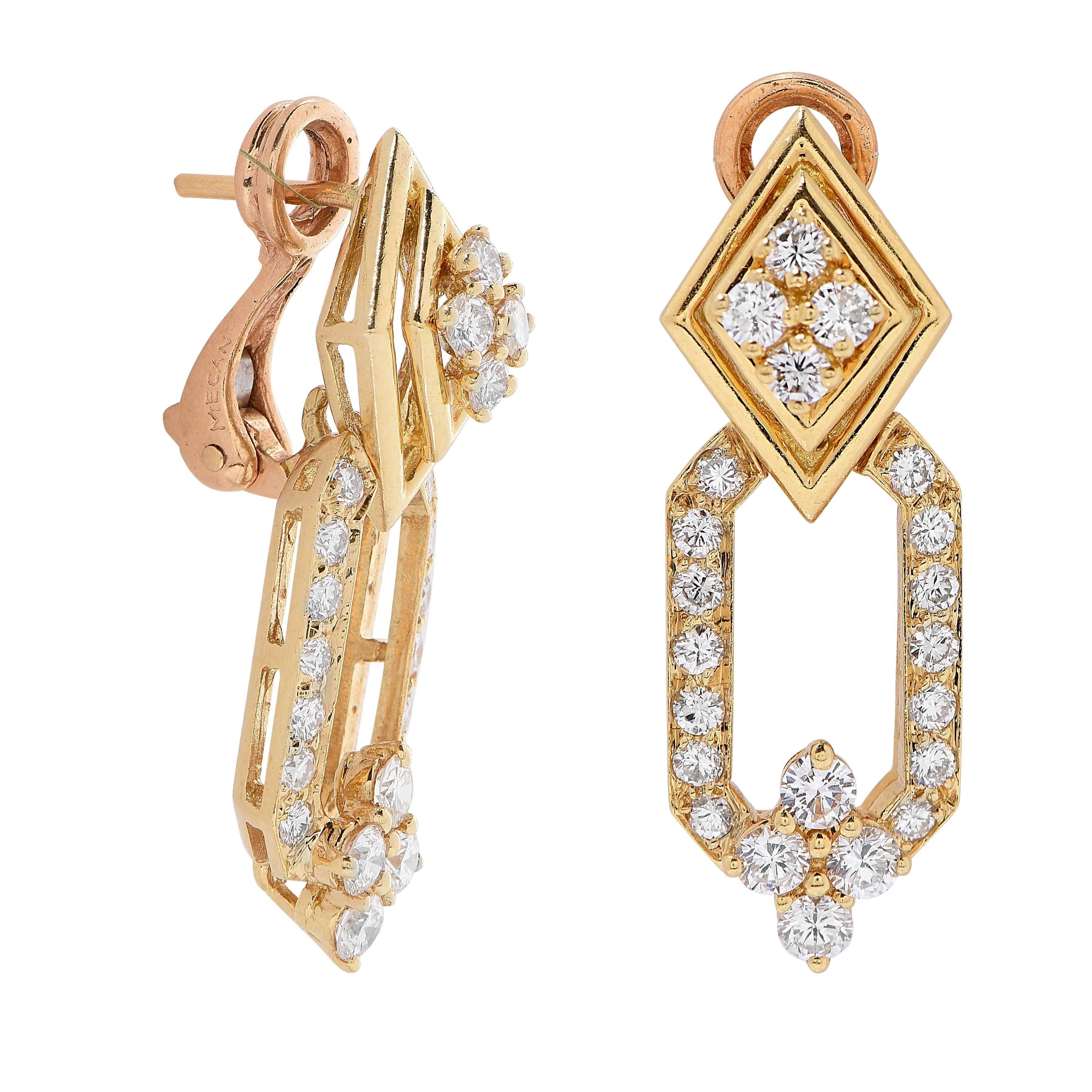Suite de bijoux français Mecan Elde en or et diamants Pour femmes en vente