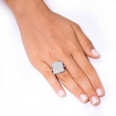 1,5 Karat Diamant-Weißgold-Ring und Anhänger