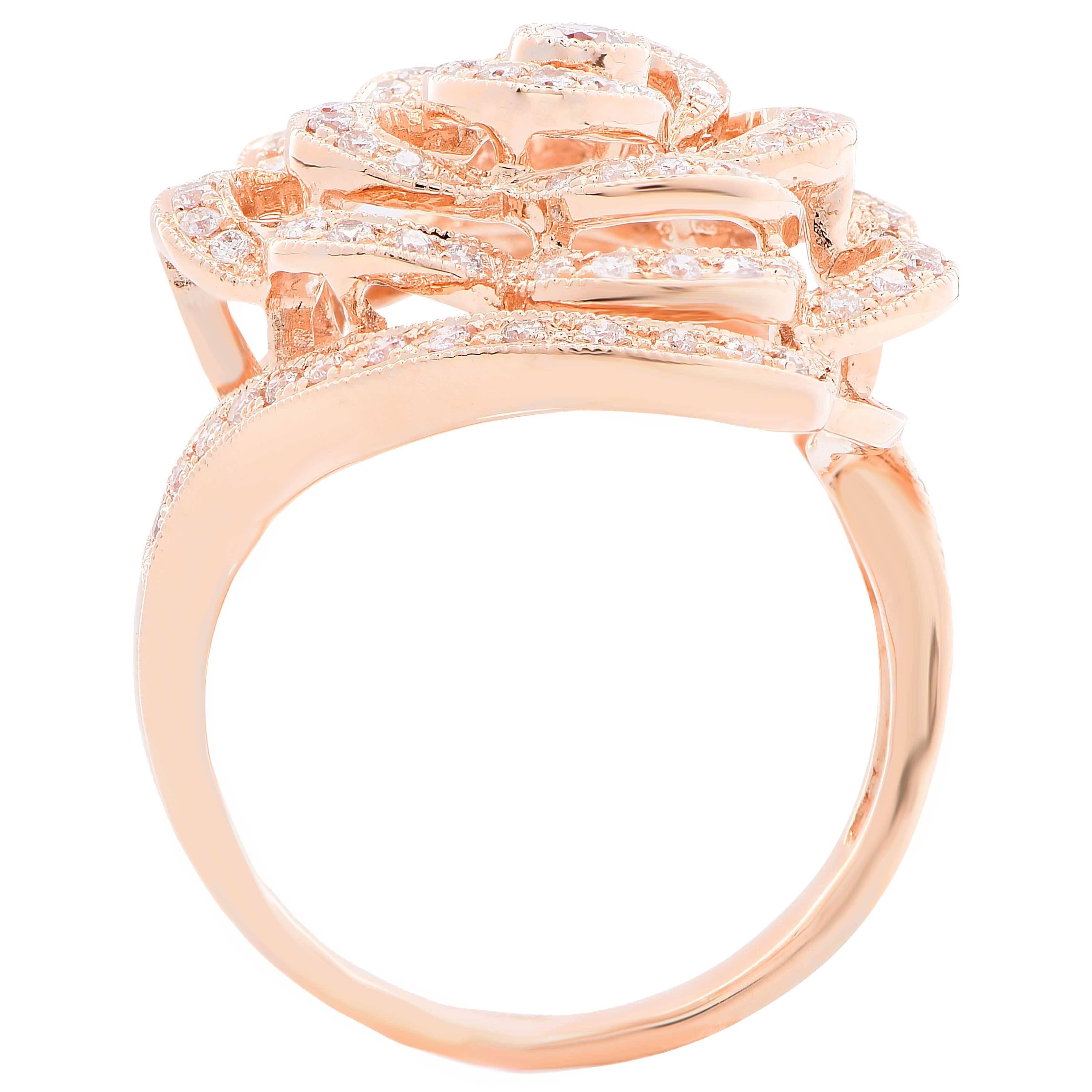 gold ring rose design