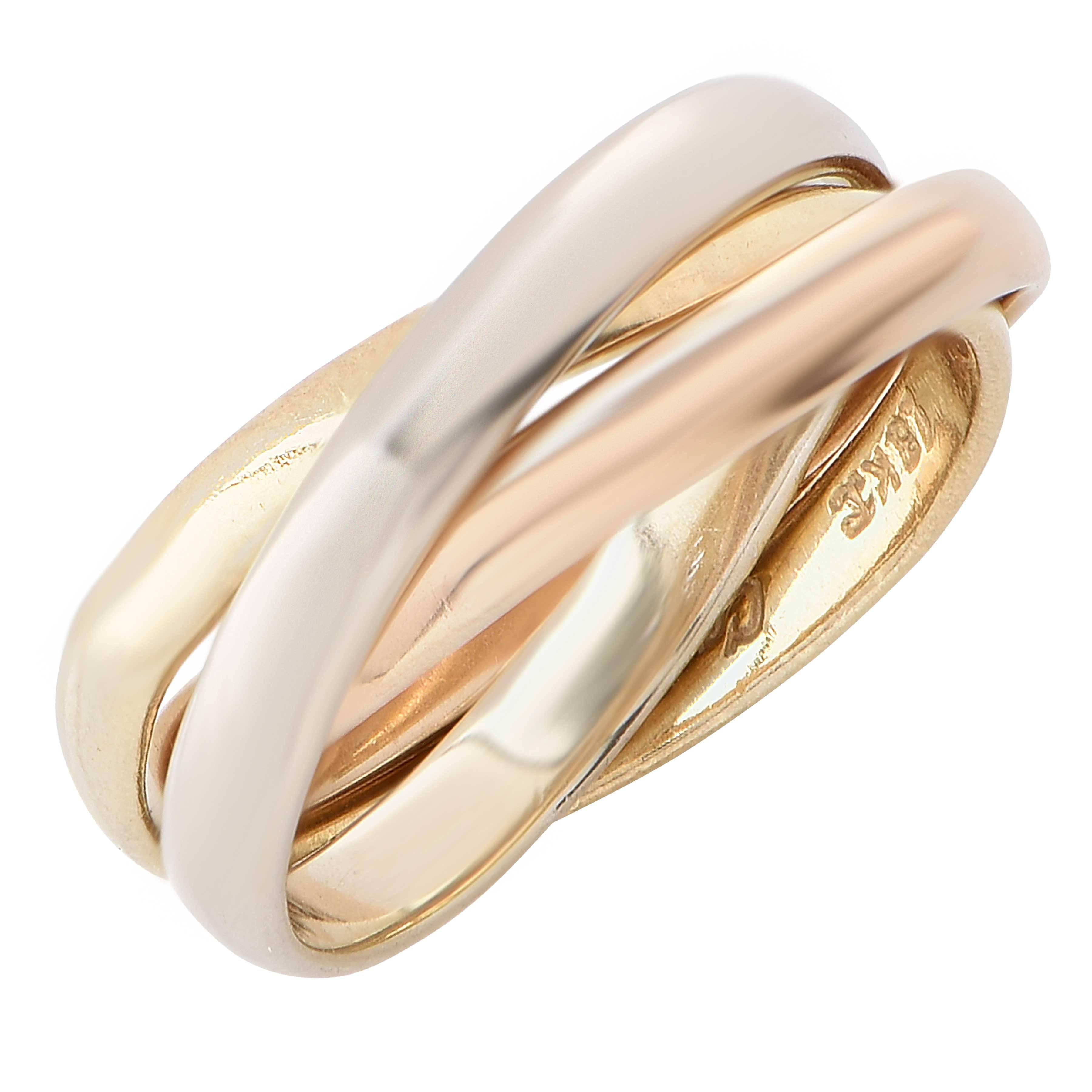 Cartier Set di bande d'oro a tre colori In condizioni buone in vendita a Bay Harbor Islands, FL