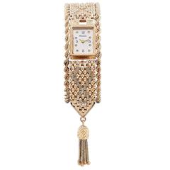 Tourneau Ladies Yellow Gold Mystery Tassel Wristwatch