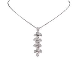 Diamant-Herzen Weißgold-Anhänger