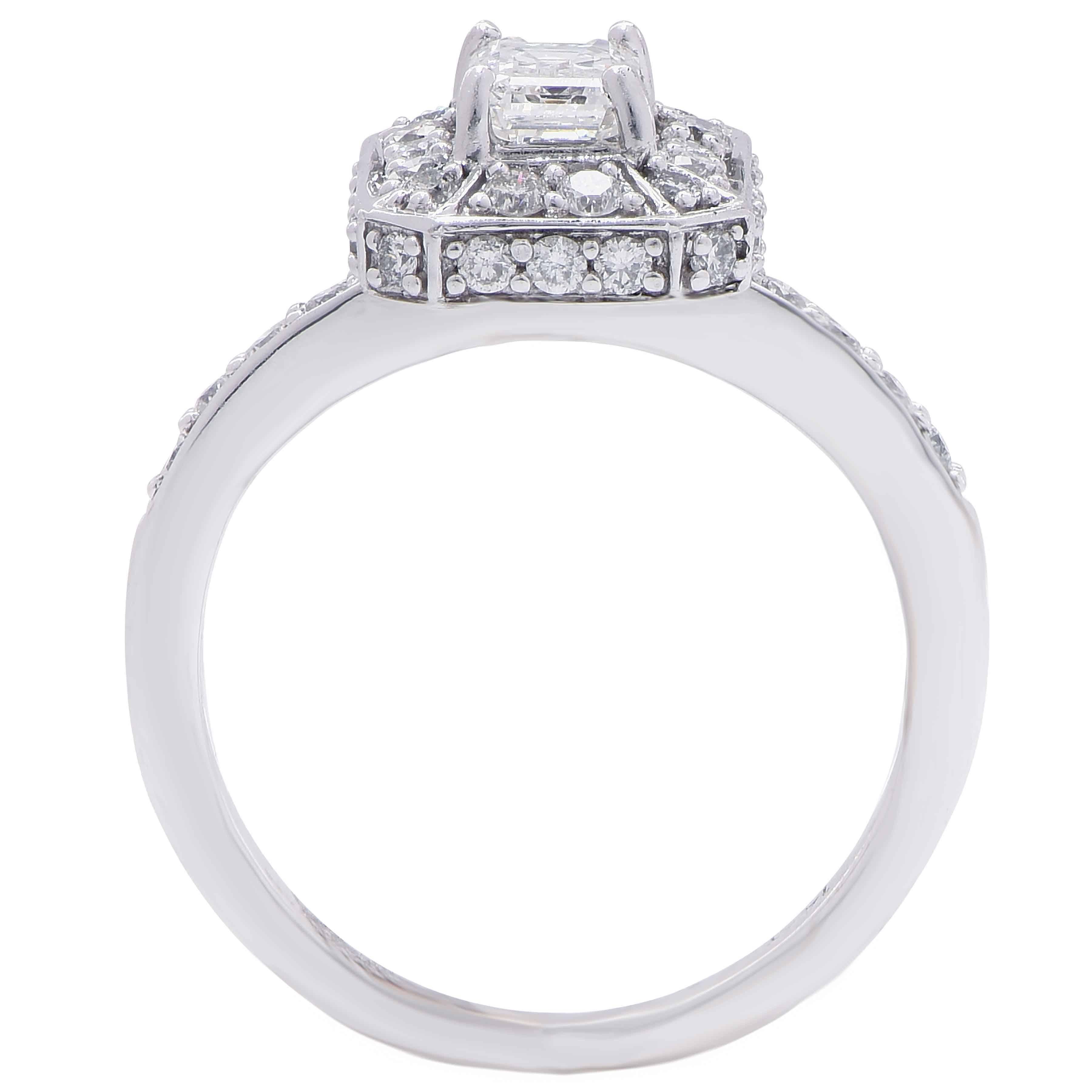 Emerald Cut Diamond Engagement Ring 2