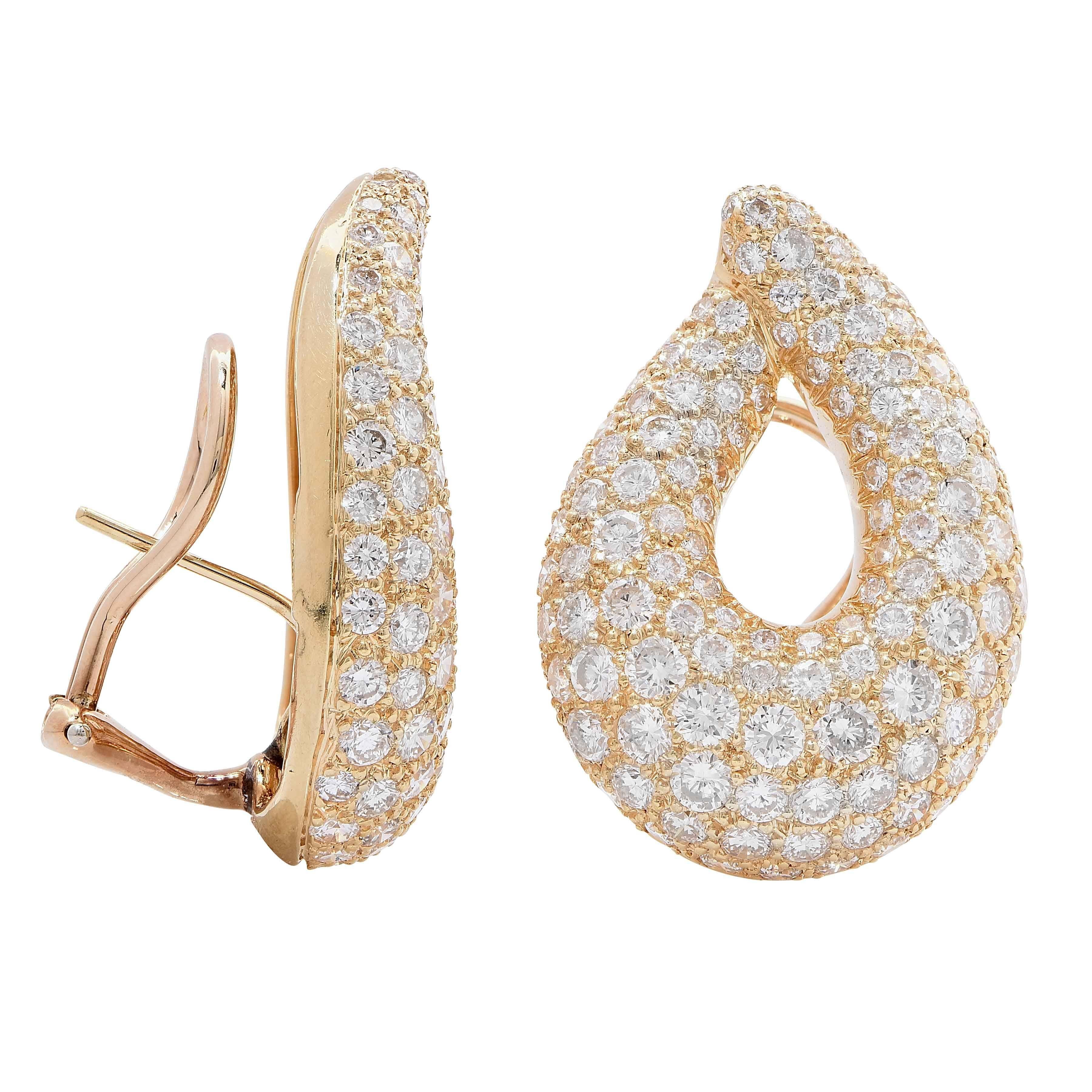 diamond loop earring