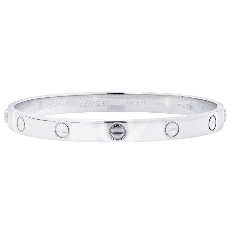 cartier platinum bracelet