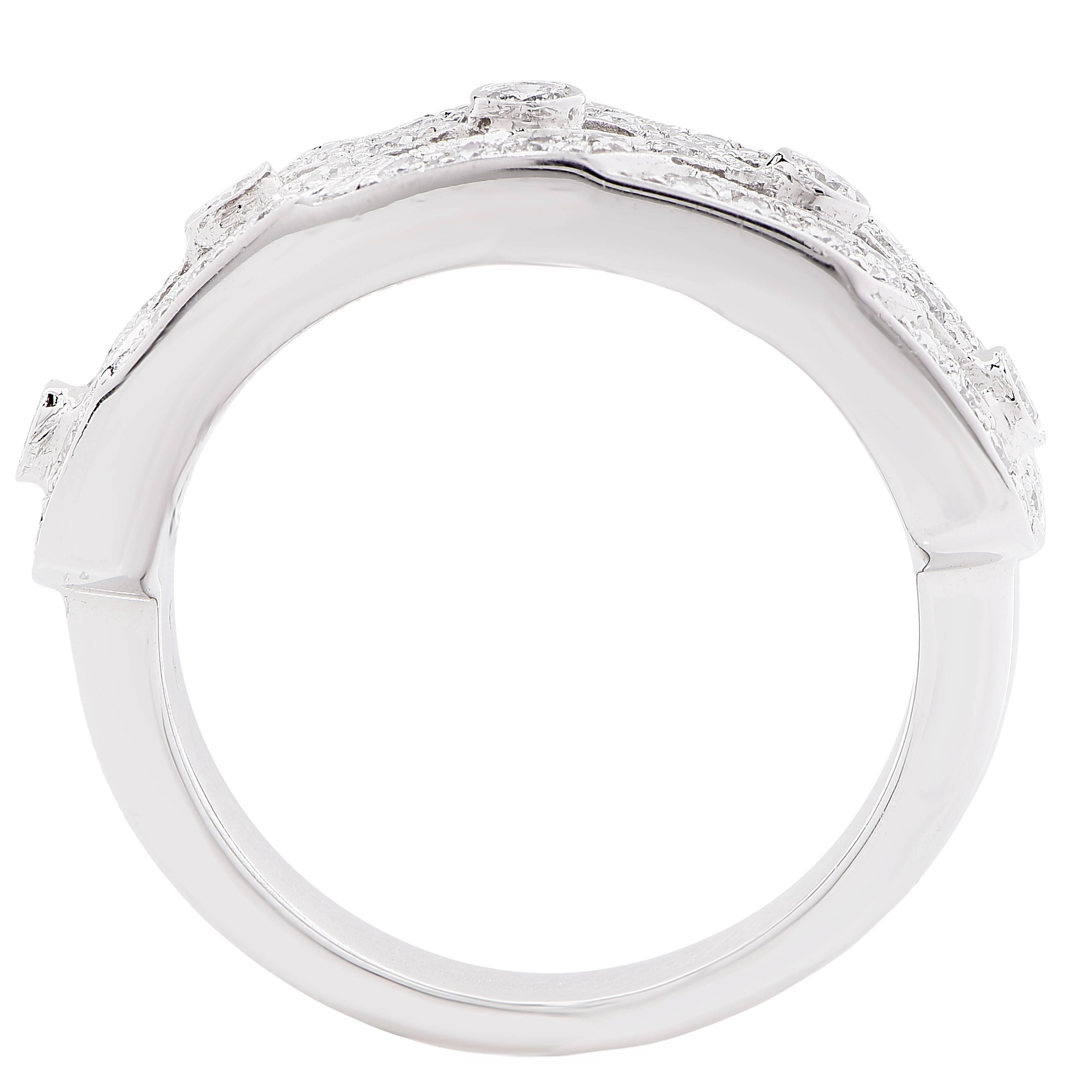 Art Deco Style Diamond Platinum Ring 2
