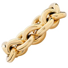 Nicolis Cola Italian Large Link 18 Karat Yellow Gold Link Bracelet