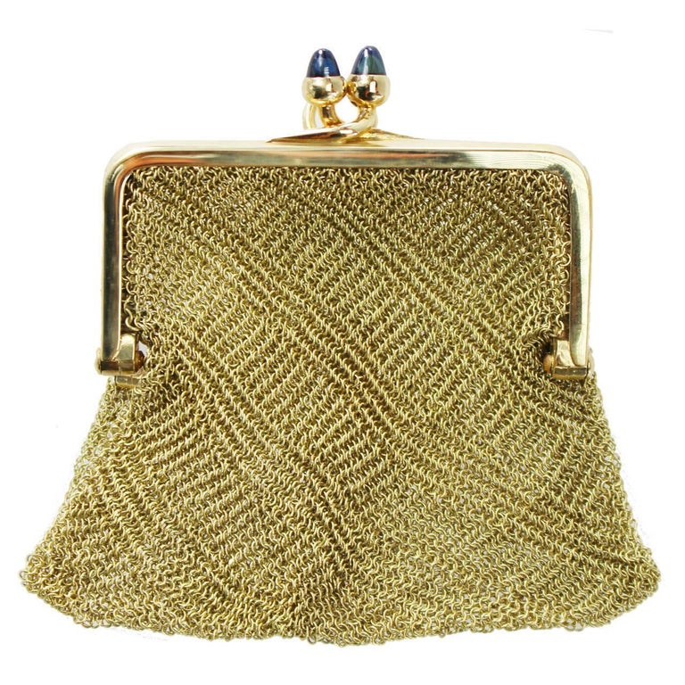Antique Gold Mesh Change Purse For Sale at 1stDibs | vintage gold purse,  vintage gold mesh purse, antique gold purse
