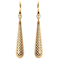 Gucci Enamel Gold Drop Earrings