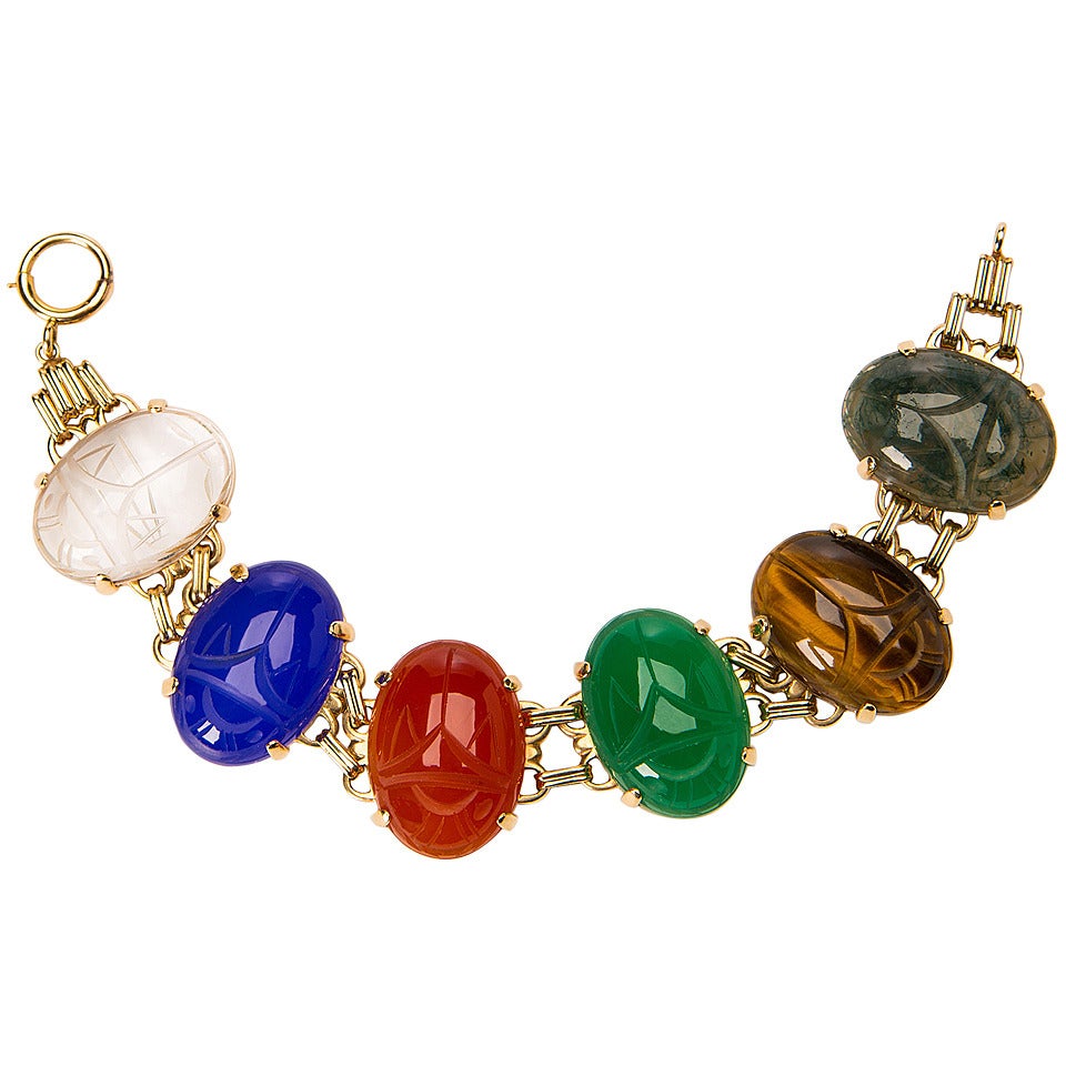 Classic Retro Scarab Bracelet