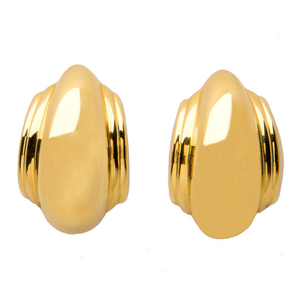 Tiffany & Co. Paloma Picasso Gold Domed Earrings