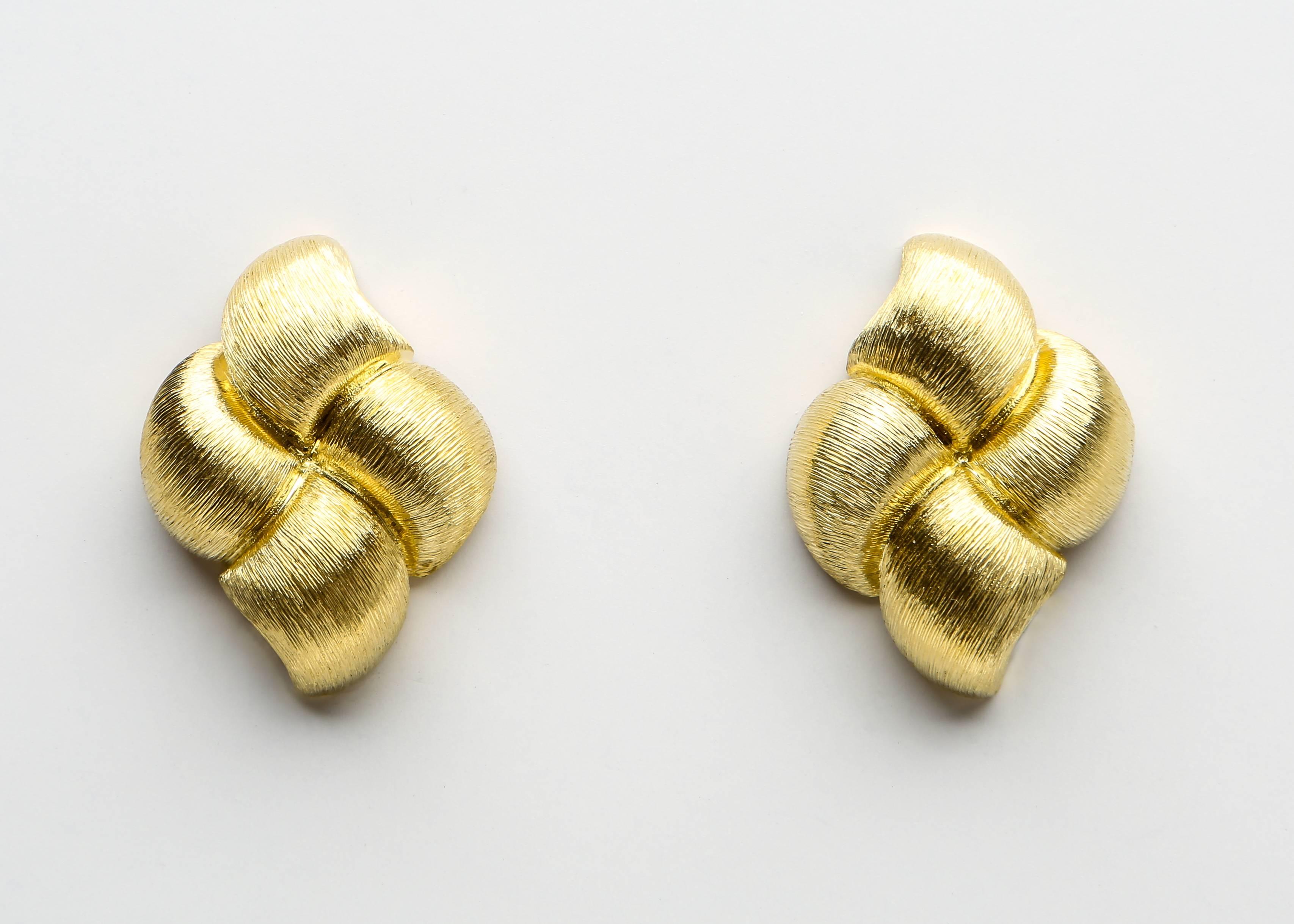 Sophisticated and Chic. This wearable flattering quilted earring is from Henry Dunay's Sabi finish collection. 1 3/8's in length