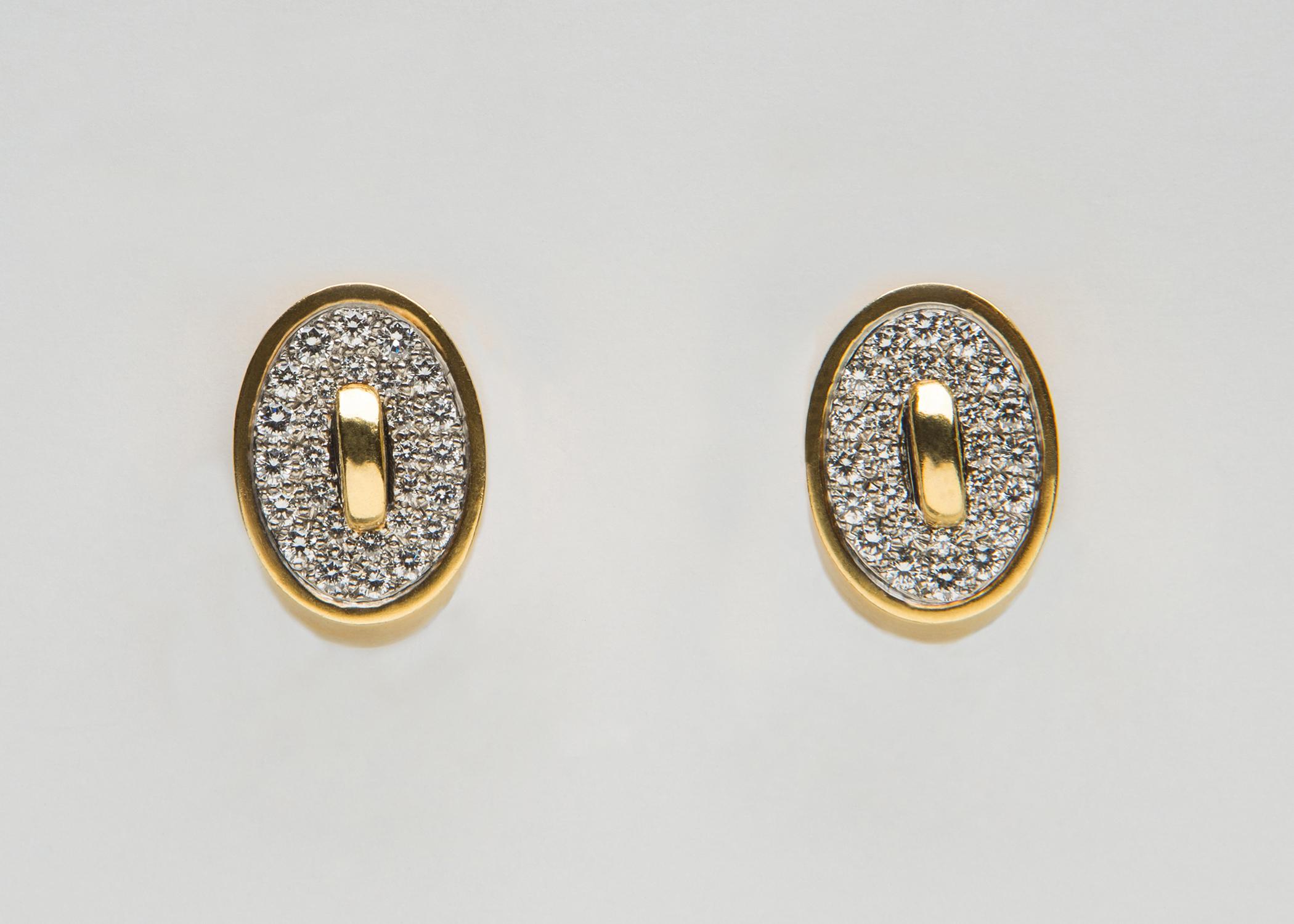Angela Cummings Diamant-Ohrringe aus Gold (Zeitgenössisch) im Angebot