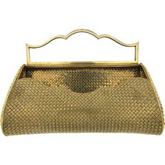 Bulgari Rare Two Color Woven Gold Evening Bag