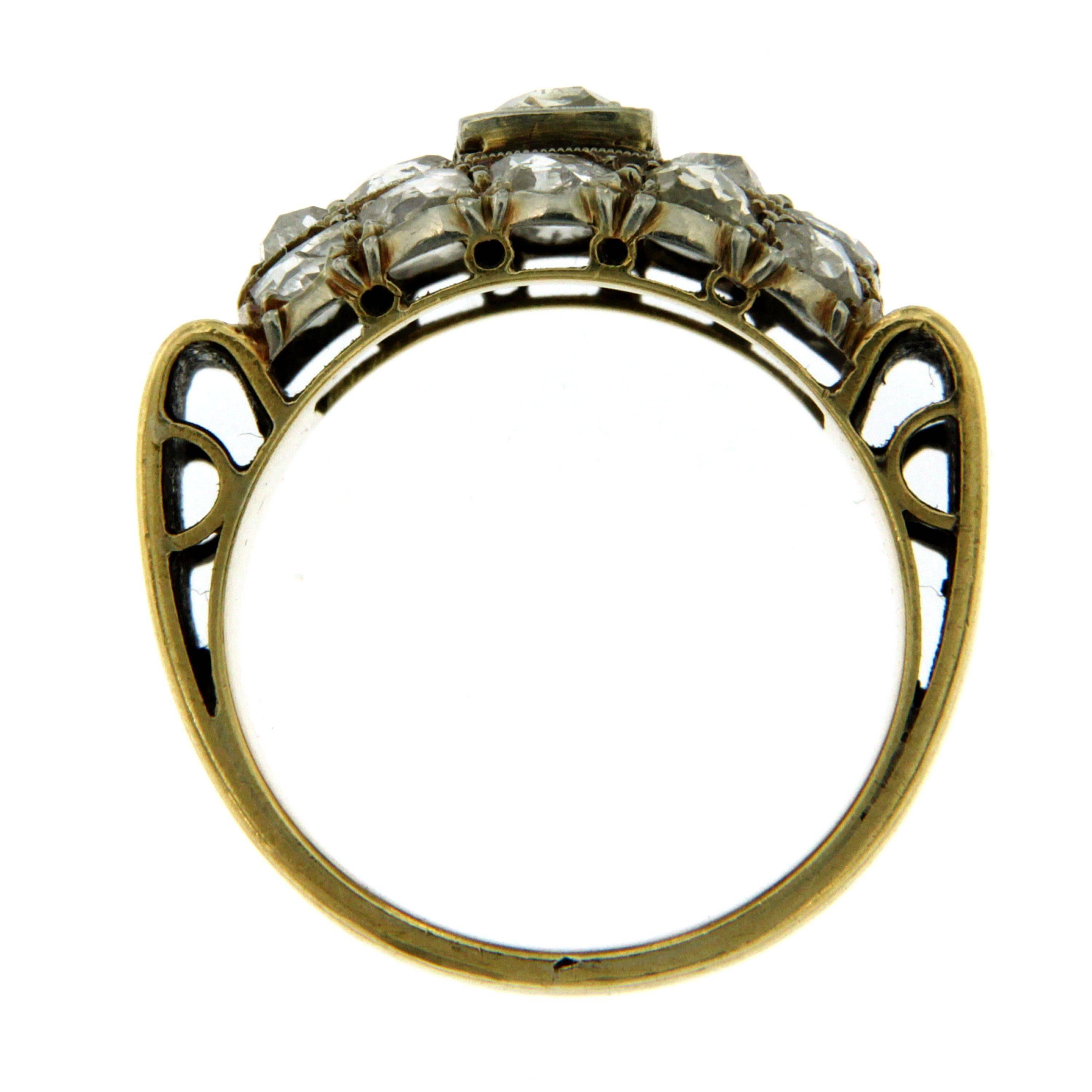 Women's Authentic 1940 Diamond Cocktail Gold Ring