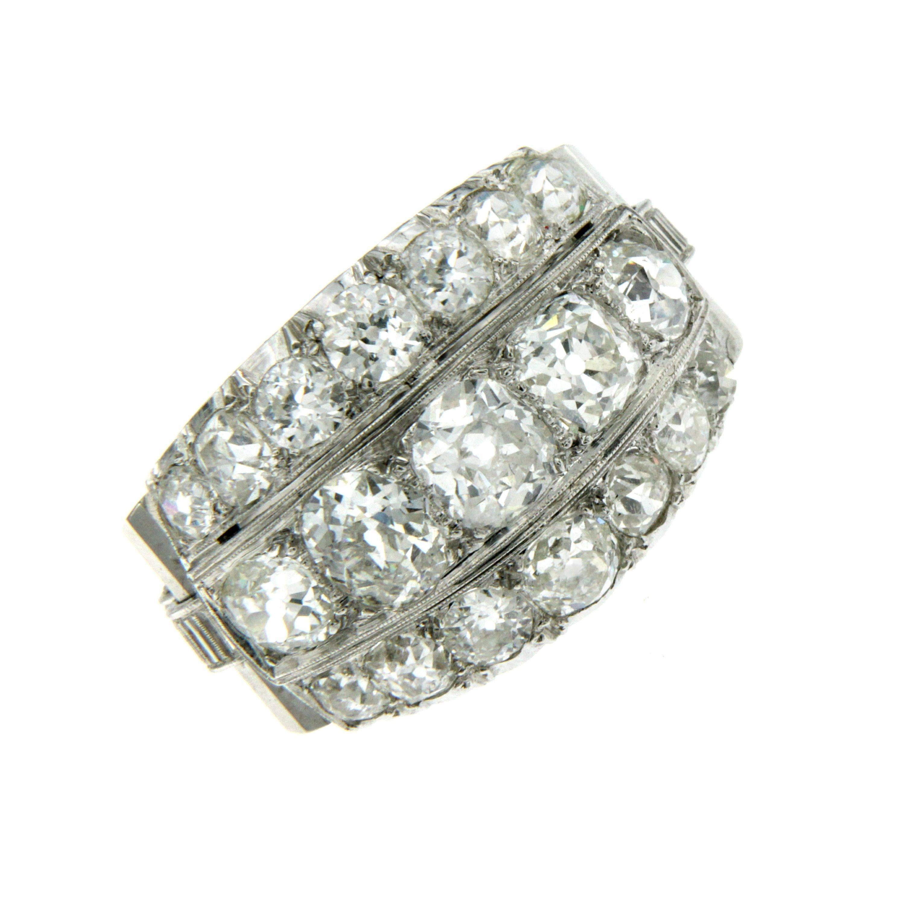 Women's Authentic Art Deco 6.50 carat Diamond Gold Ring