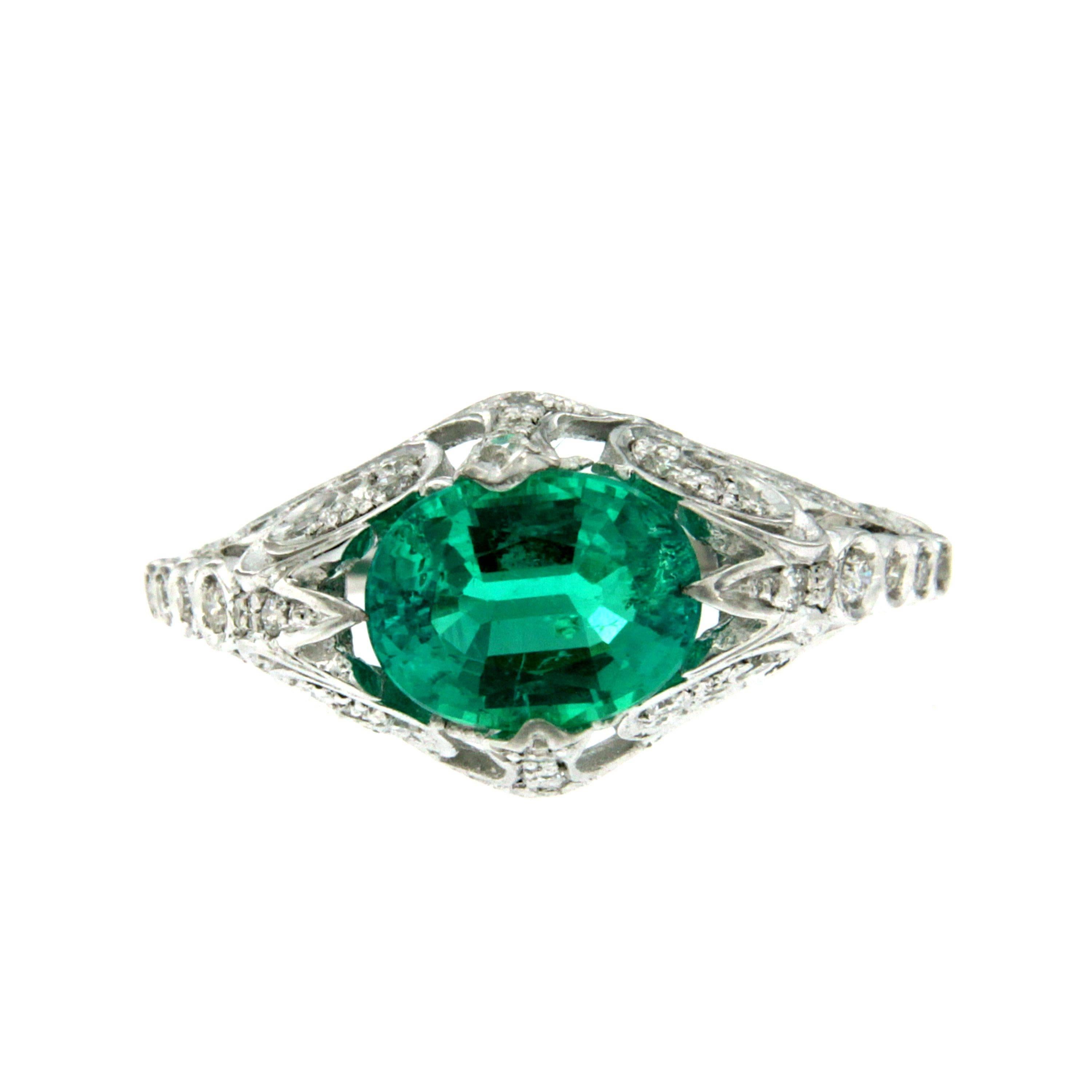 synthetic emerald rings