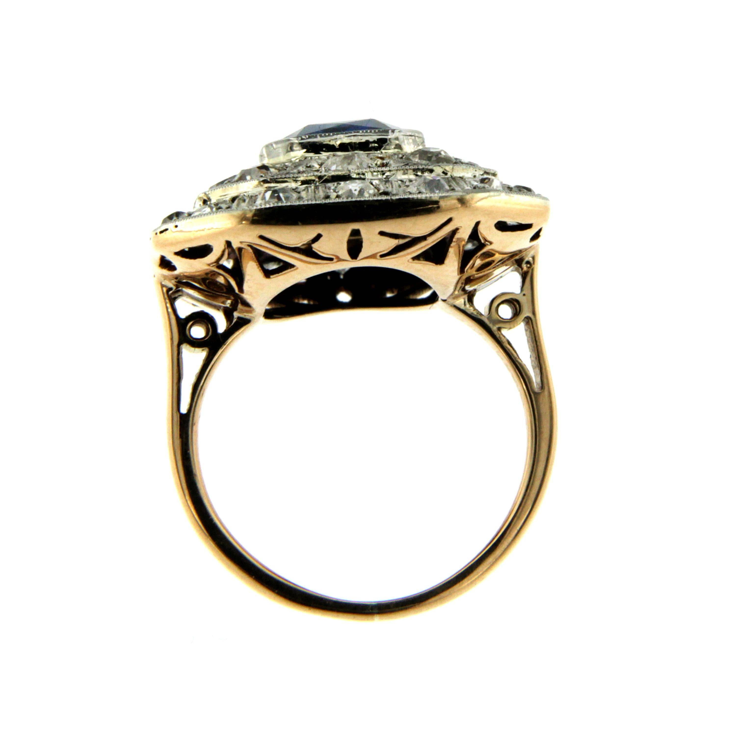 Retro Verneuil Diamonds Gold Ring 3