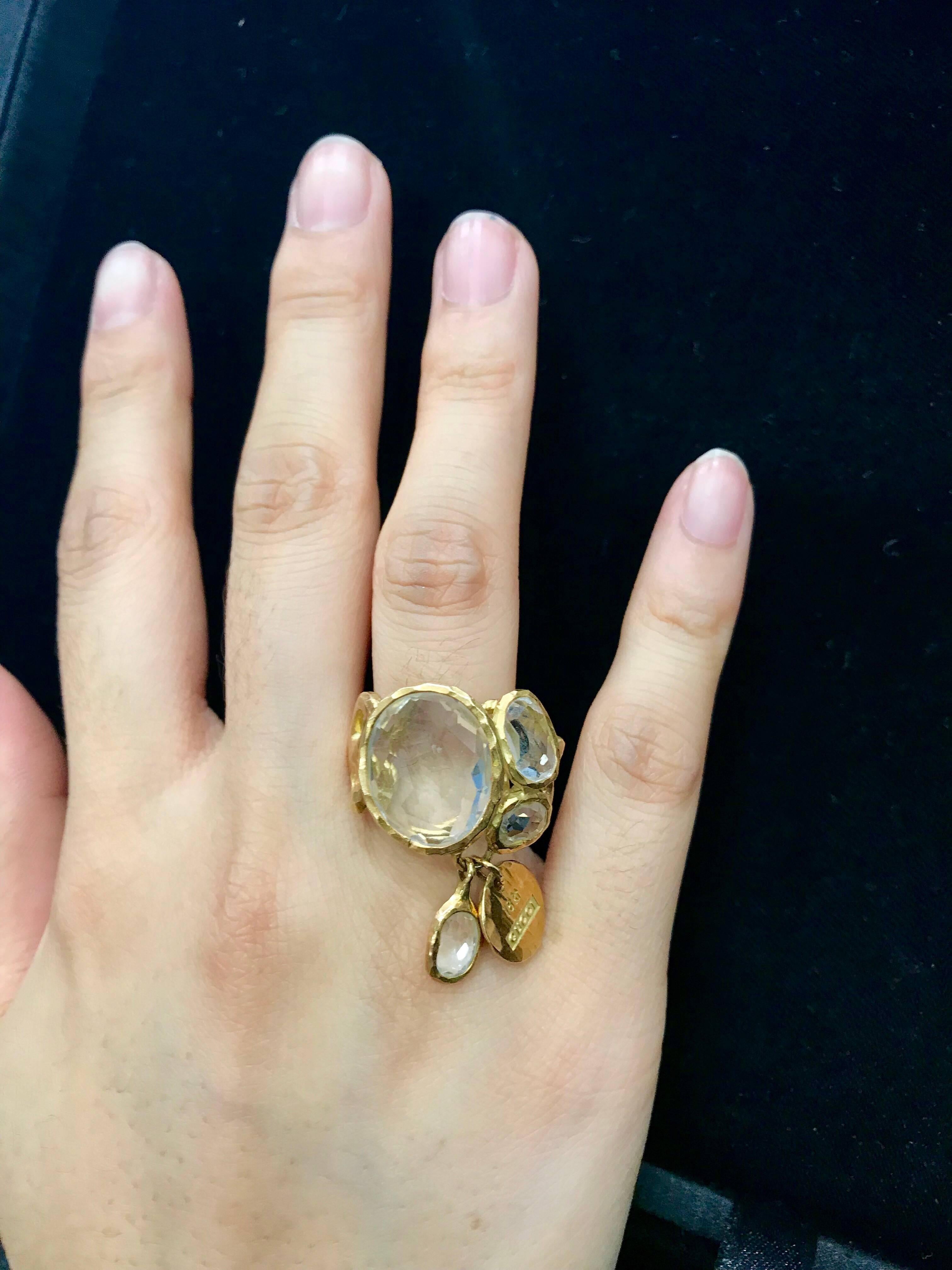 Gucci High Jewelry Quartz Gold Ring 2