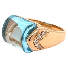 Bulgari Musa Topaz Diamond Rose Gold Ring